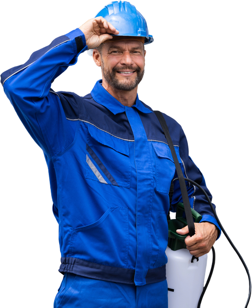 Professional Pest Control Technician with Safety Equipment